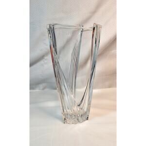Rosenthal Crystal Vase Contemporary Sculptural Design Heavy Signed Germany